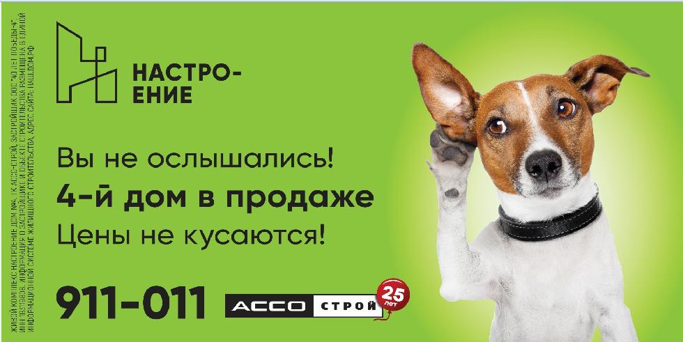 Старт продаж 4 дома в ЖК Настроение!